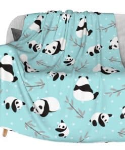 Manta de Franela Delerain Panda Ligera Acogedora Manta de