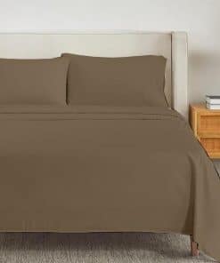 Juego de Sábanas de 4 Piezas de Algodón para Cama Queen