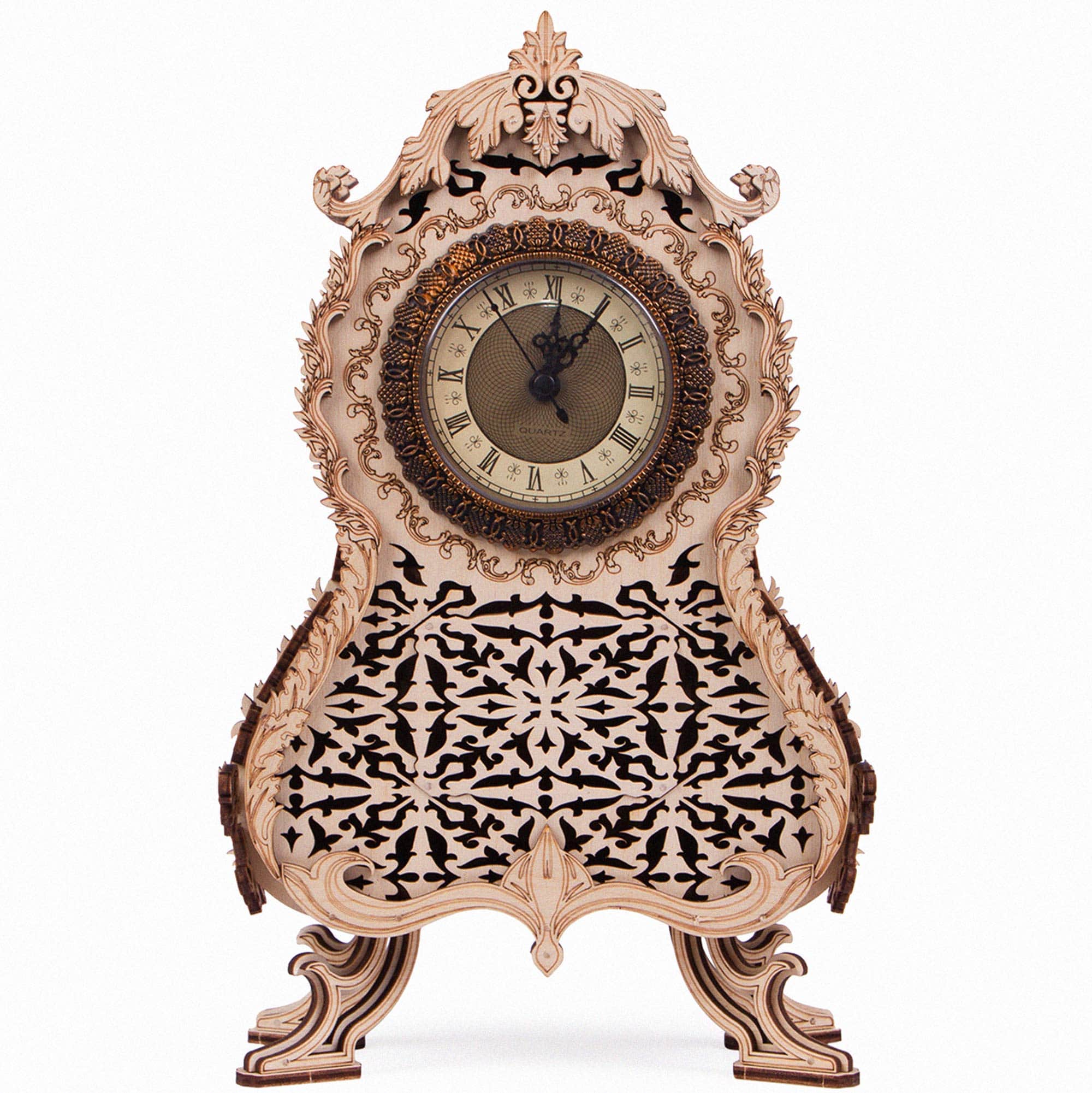 Reloj de Mesa de Madera Vintage - Kit de Modelo de Madera