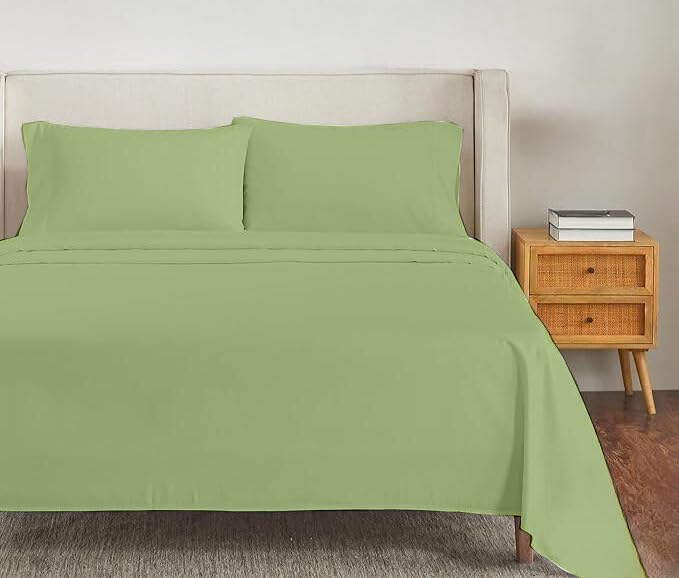 Juego de sábanas premium de 4 piezas de -Sage Solid