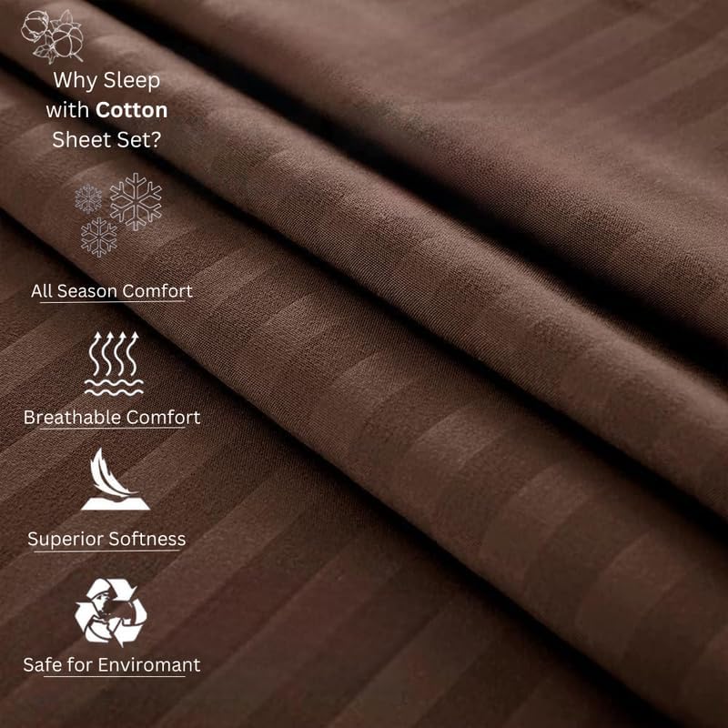 Juego de sábanas premium de 4 piezas Full-XL de algodón, - Imagen 8