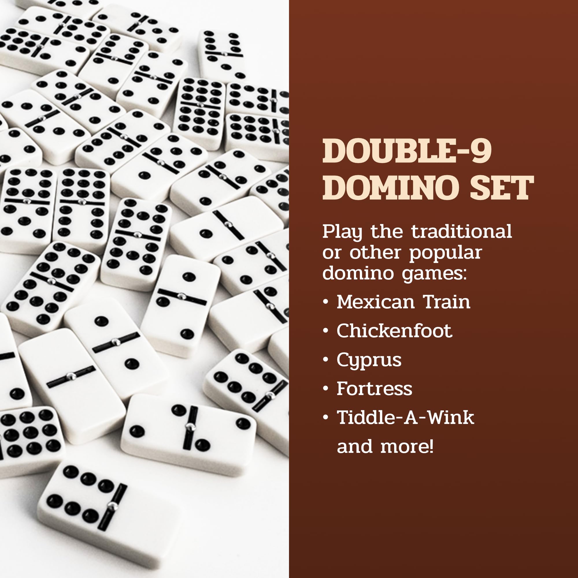 Juego de Domino Doble 9 Alex Cramer para Adultos con - Imagen 8