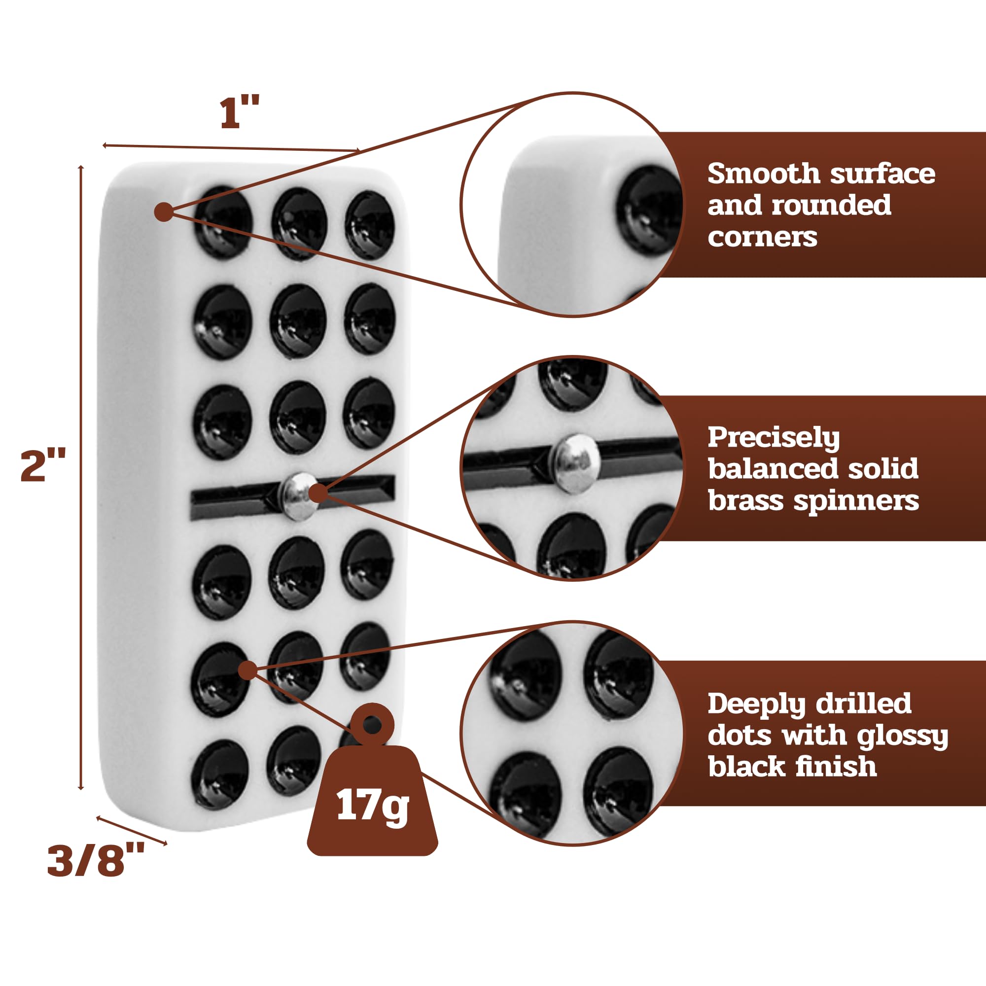 Juego de Domino Doble 9 Alex Cramer para Adultos con - Imagen 7