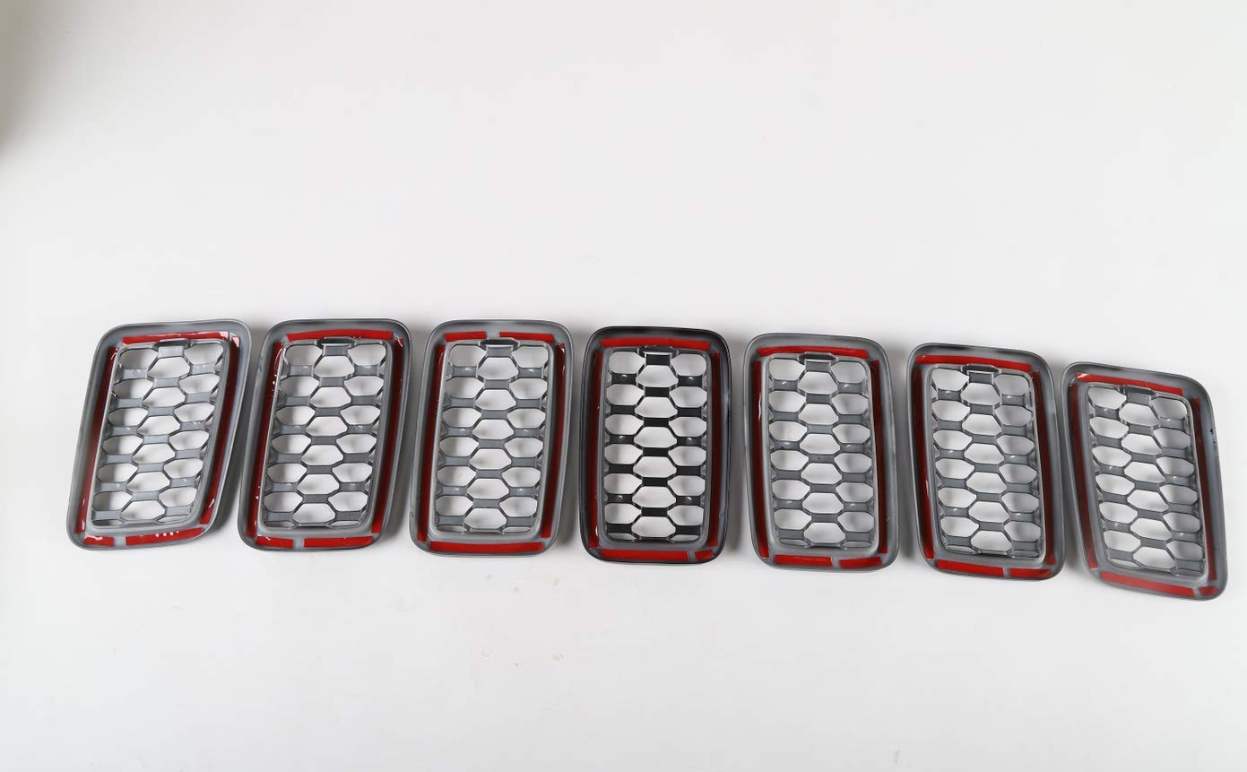 Insertos de rejilla delantera NO7RUBAN para Jeep Grand - Imagen 4