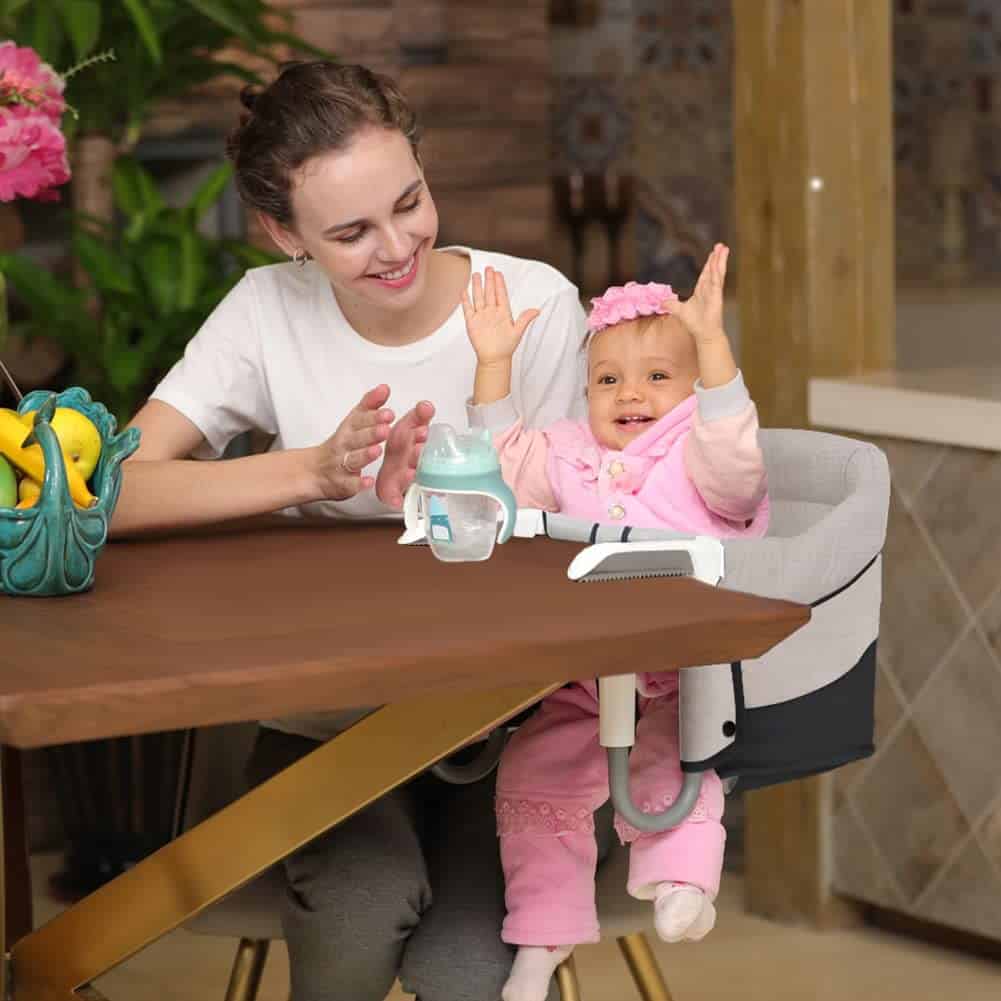 Silla de mesa para bebé, portátil y plegable, para el hogar - Imagen 3