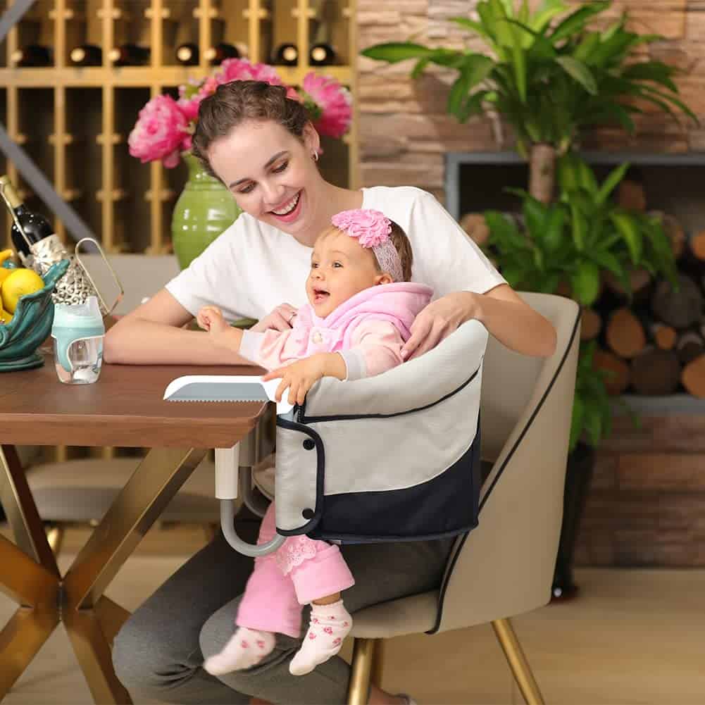 Silla de mesa para bebé, portátil y plegable, para el hogar - Imagen 4