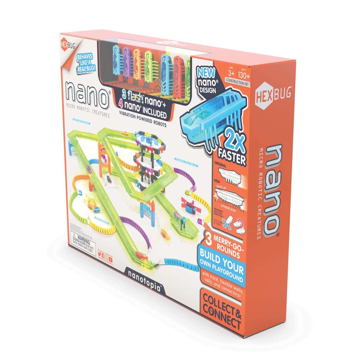 HEXBUG Flash Nano nanotopia - Juego Sensorial Colorido para - Imagen 5