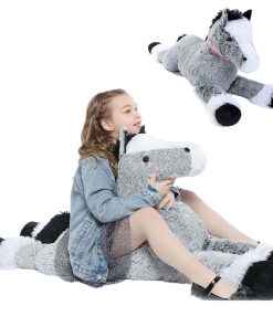 Tezituor Peluche de Caballo de 35 Pulgadas, Gran Almohada