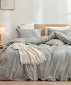 Juego de Funda nórdica BESTOUCH 100% -Gris Claro