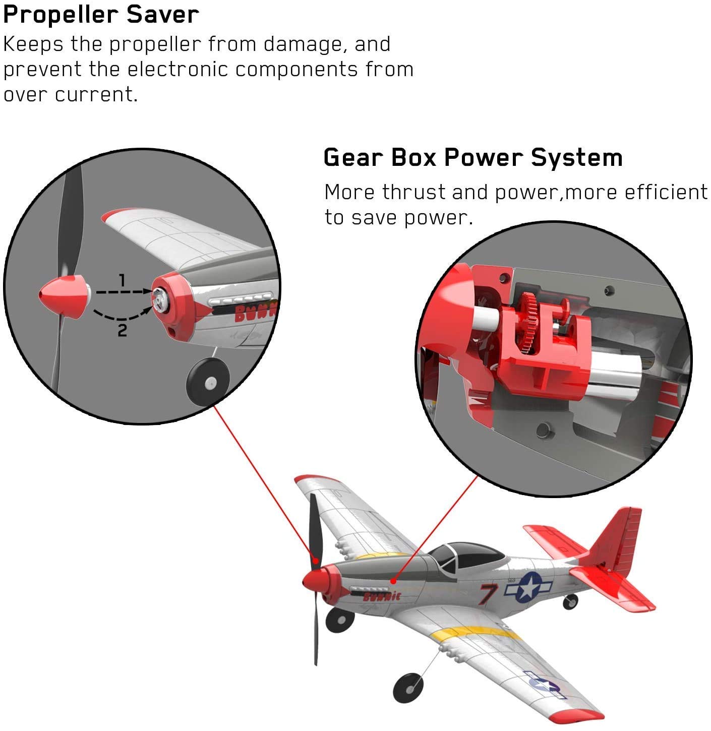 Avión de Control Remoto Top Race, Avión RC 4 Canales Listo - Imagen 4