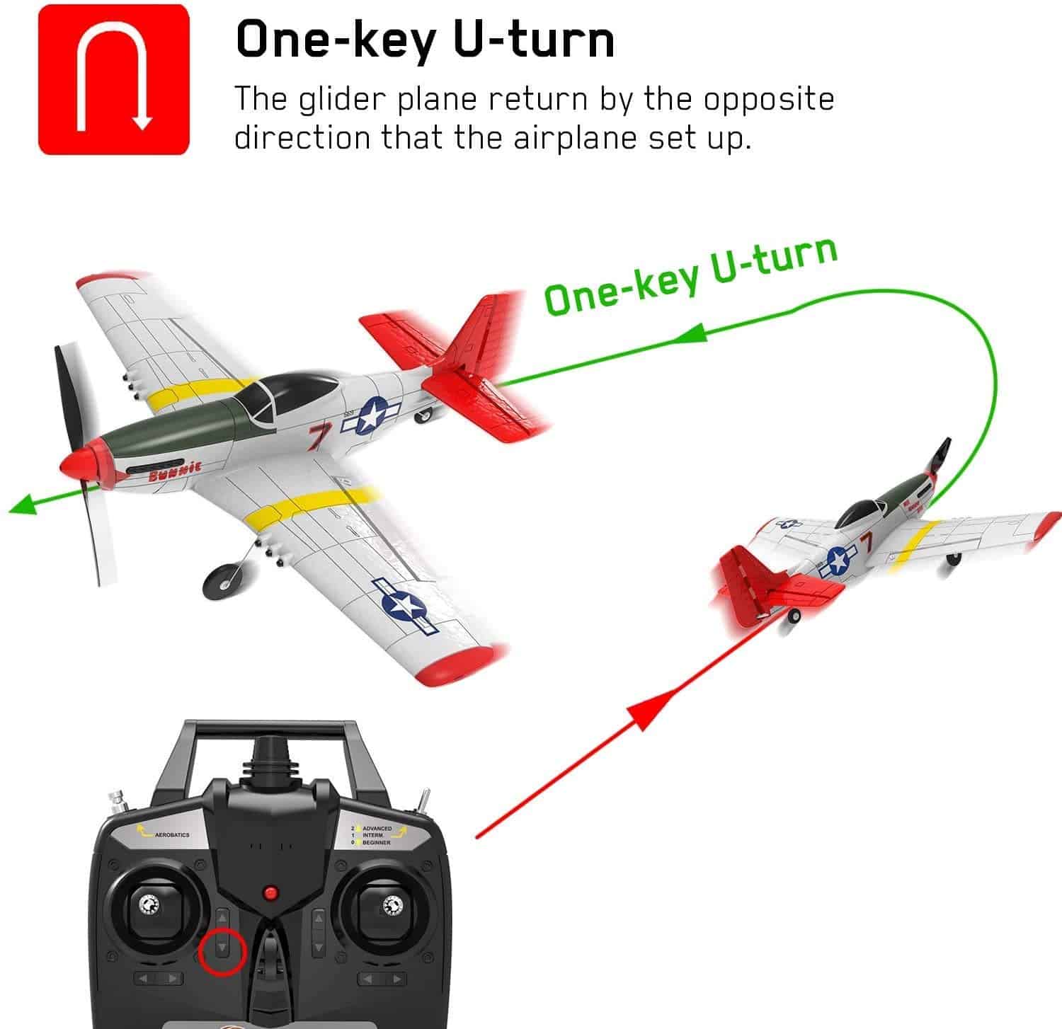 Avión de Control Remoto Top Race, Avión RC 4 Canales Listo - Imagen 7