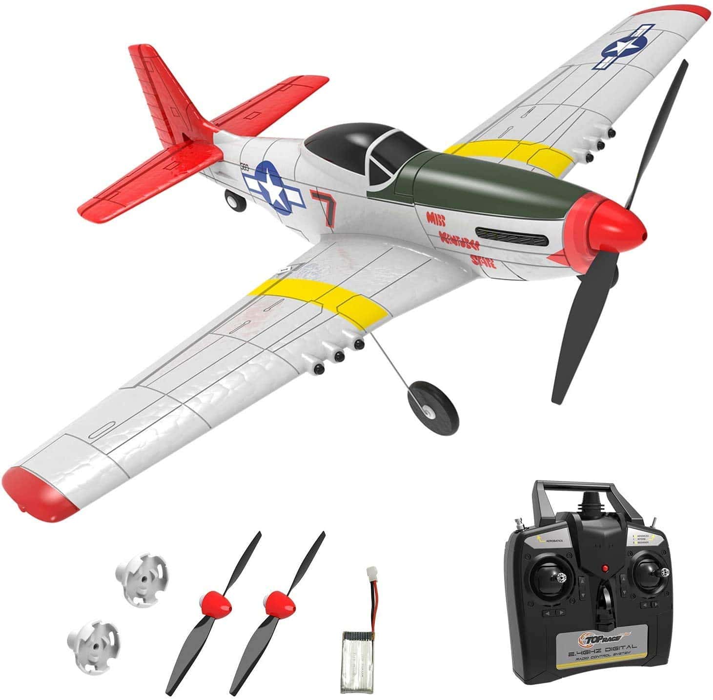 Avión de Control Remoto Top Race, Avión RC 4 Canales Listo