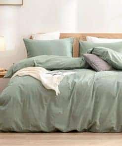 Juego de Funda de Edredón BESTOUCH 100% Algodón Lavado,