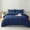 Colcha Comforter Azul Marino Queen Size Juego de Cama Azul