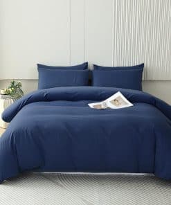 Colcha Comforter Azul Marino Queen Size Juego de Cama Azul