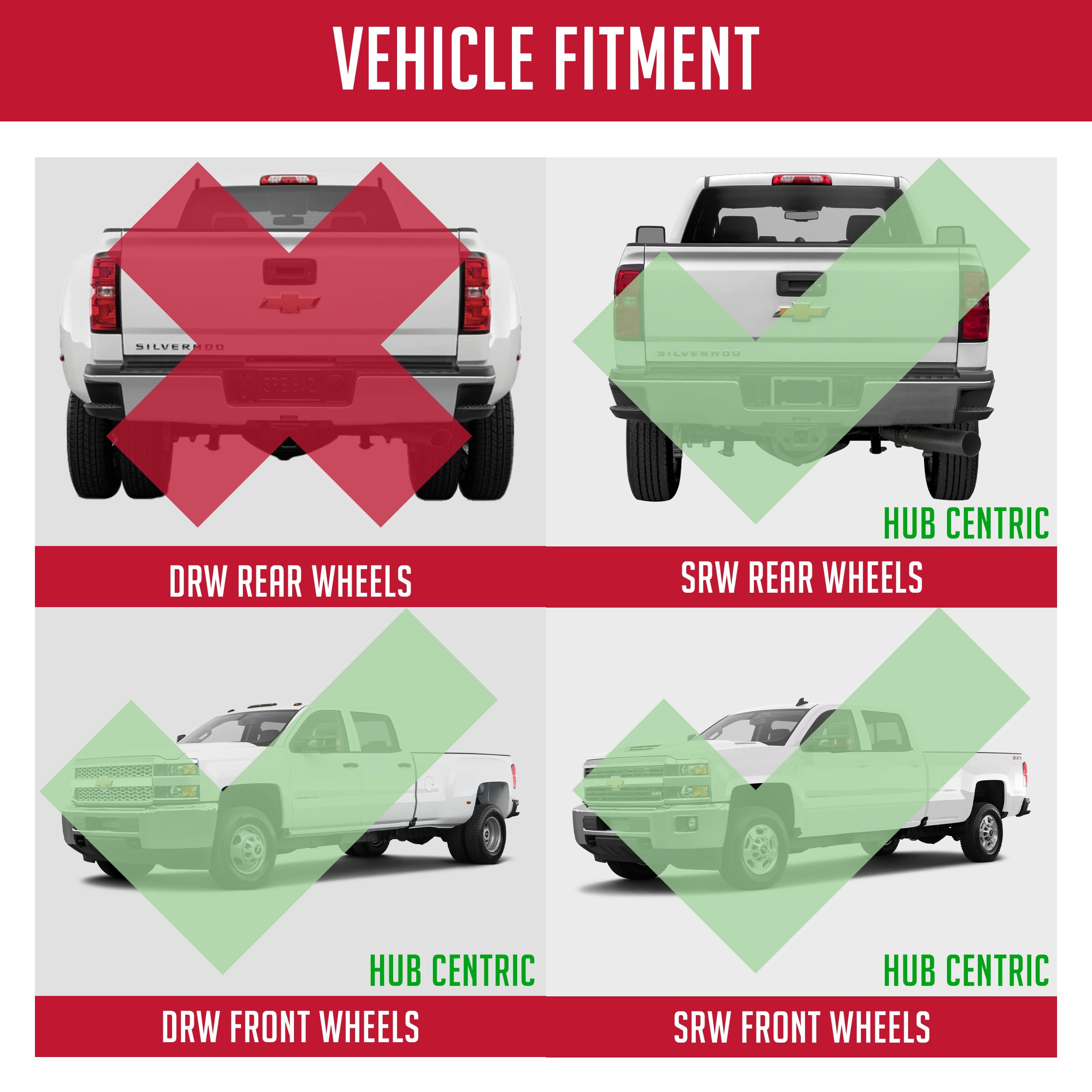 1 Pc Separadores de Rueda de Acero Hub Centric para 8 en - Imagen 5