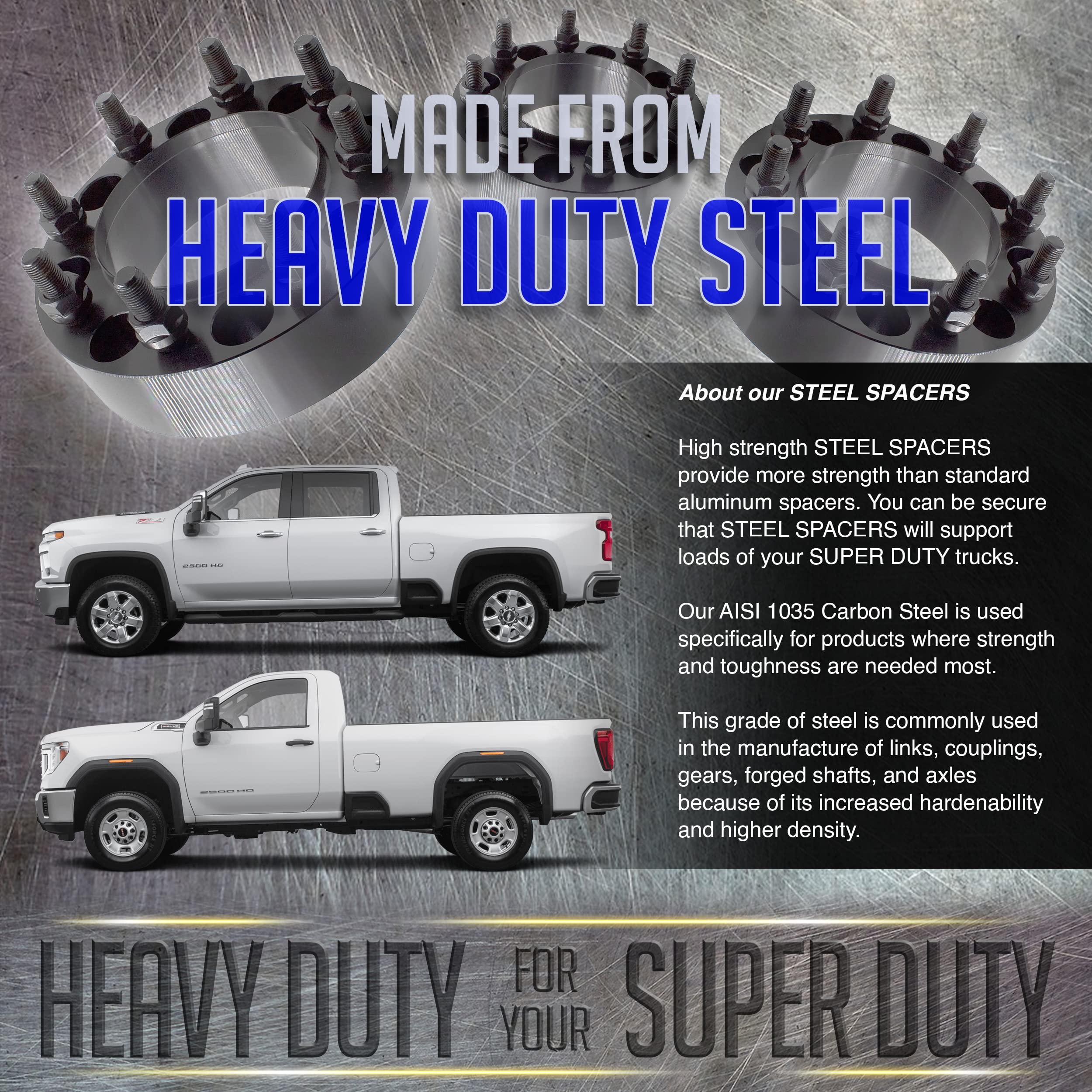 1 Pc Separadores de Rueda de Acero Hub Centric para 8 en - Imagen 4