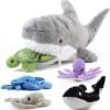 Juguete de Peluche Prextex Tiburón con 5 Animales Marinos