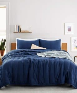 Juego de Edredón King ANNA.Z HOME - Ligero, -Azul Marino