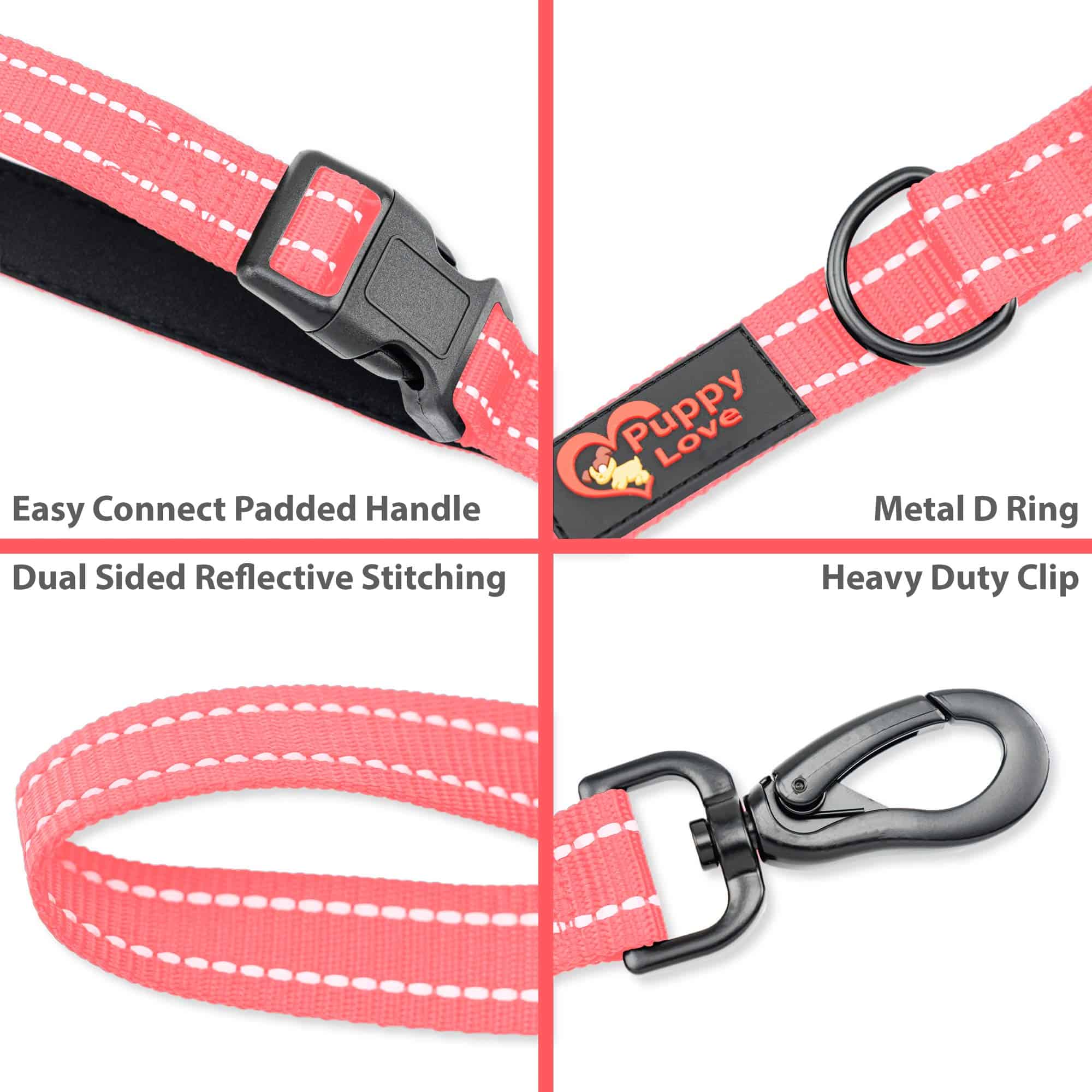 Correa Reflectante de Puppy Love para Perros Medianos y - Imagen 3