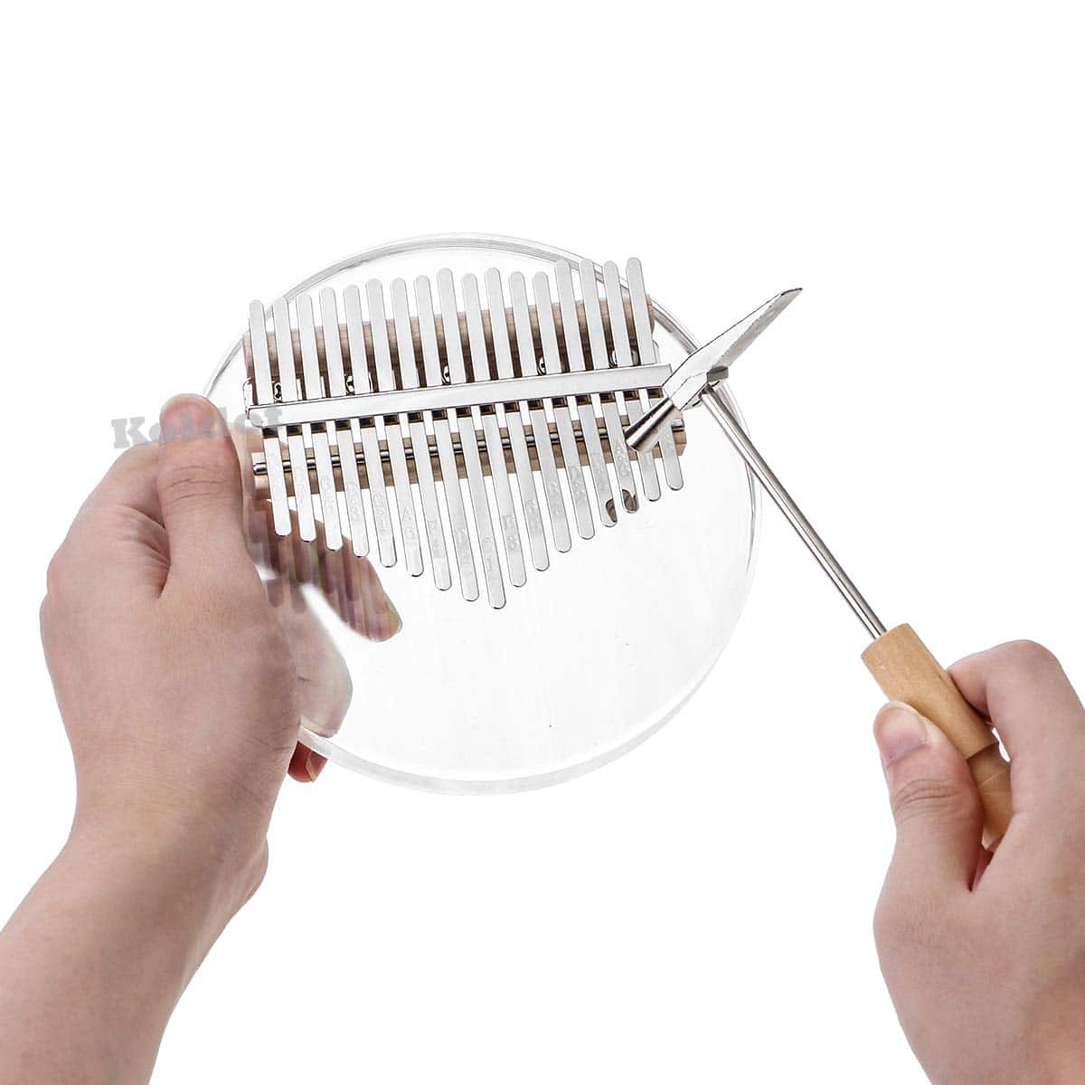 Kalimba Thumb Piano 17 Tecla Sólida Piano de Dedo Cuerpo - Imagen 3