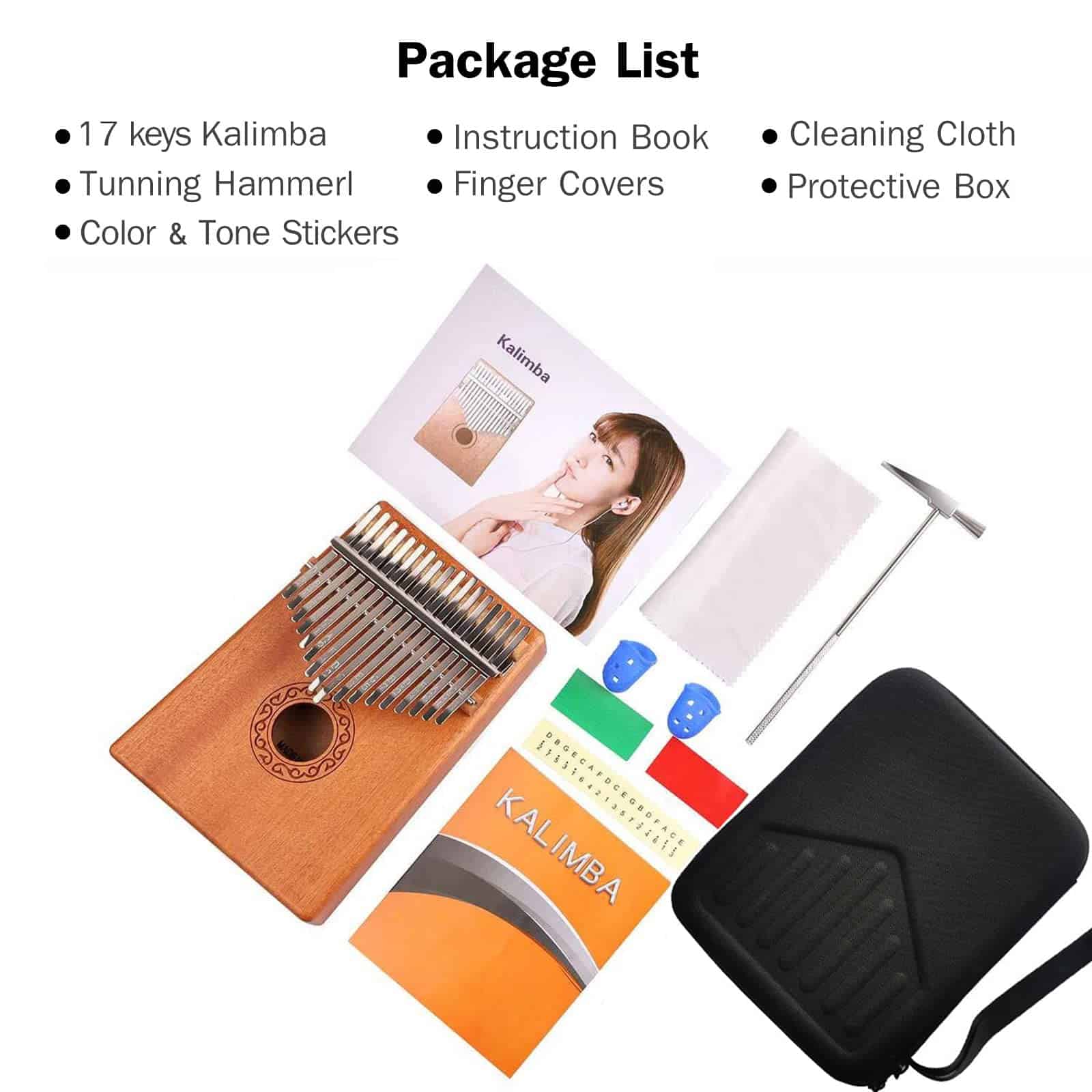 Kalimba Thumb Piano con Caja Kalimba 17 Teclas Finger Piano - Imagen 8