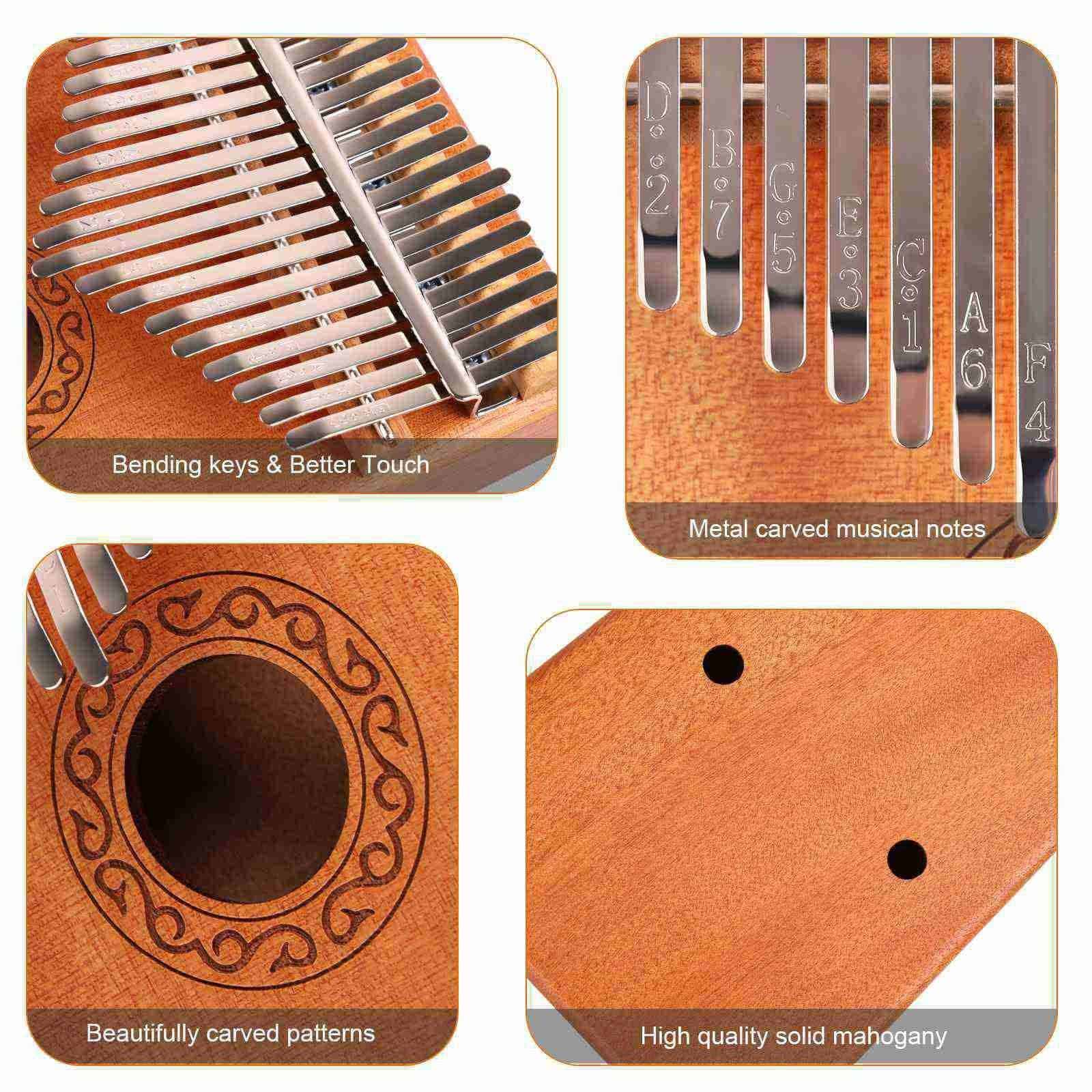 Kalimba Thumb Piano con Caja Kalimba 17 Teclas Finger Piano - Imagen 6