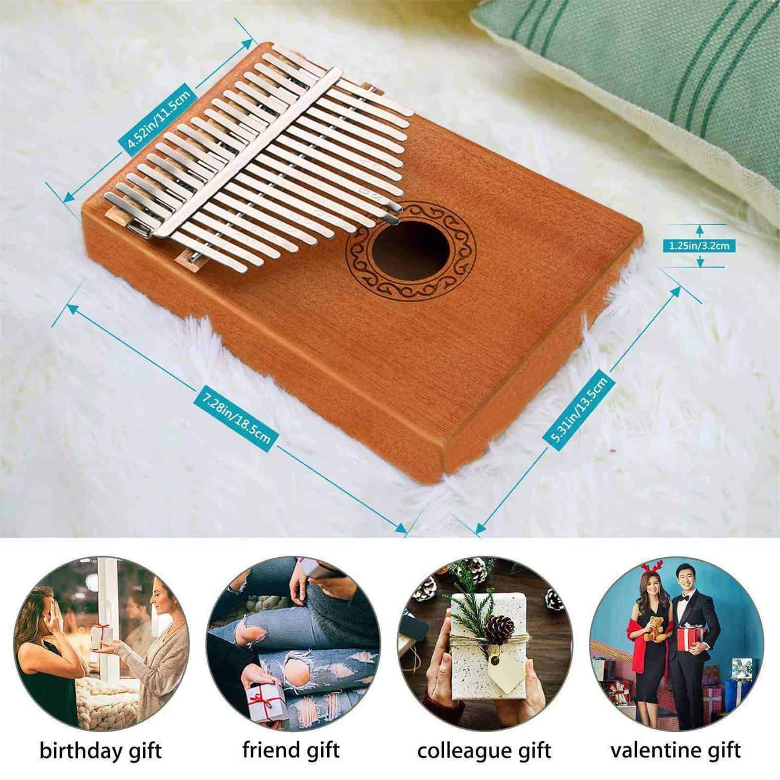 Kalimba Thumb Piano con Caja Kalimba 17 Teclas Finger Piano - Imagen 7