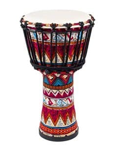 Djembe Africano Lotmusic, Estándar 8'' Rojo con Tela
