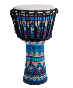 Lotmusic Djembe Africano Estándar 8'' Azul Tela Cosida