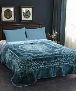 Manta de Felpa JML Tamaño King, Manta -Azul Teal