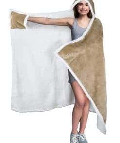 Manta con Capucha Tirrinia Sherpa - Cálido y Acojinado,