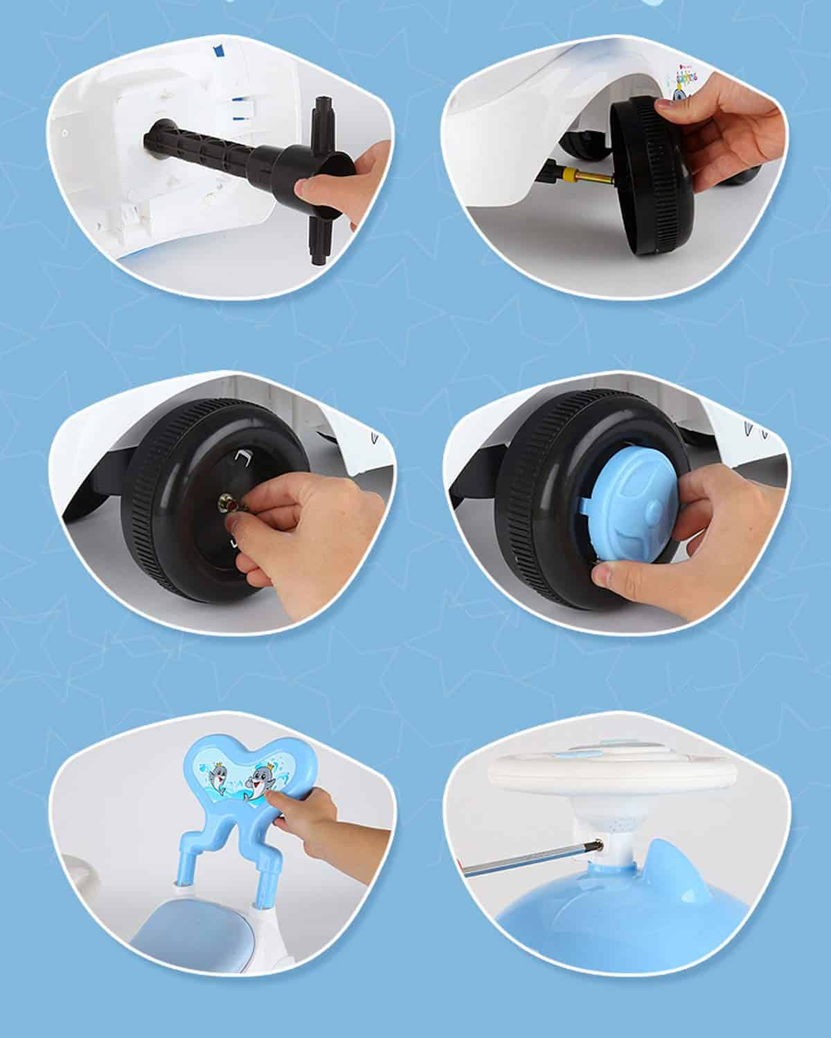 POCO DIVO Bebé Delfín 3 en 1 Juguete de Paseo en Forma de - Imagen 6