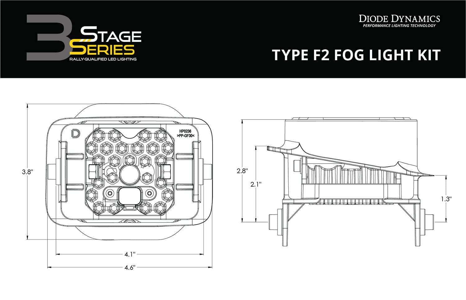 Kit de luces antiniebla Diode Dynamics Stage Series 3in SAE - Imagen 10