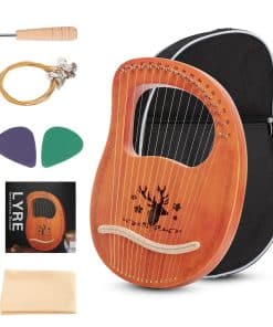 Lira Arpa de 16 Cuerdas de Metal, Cuerpo de Contrachapado