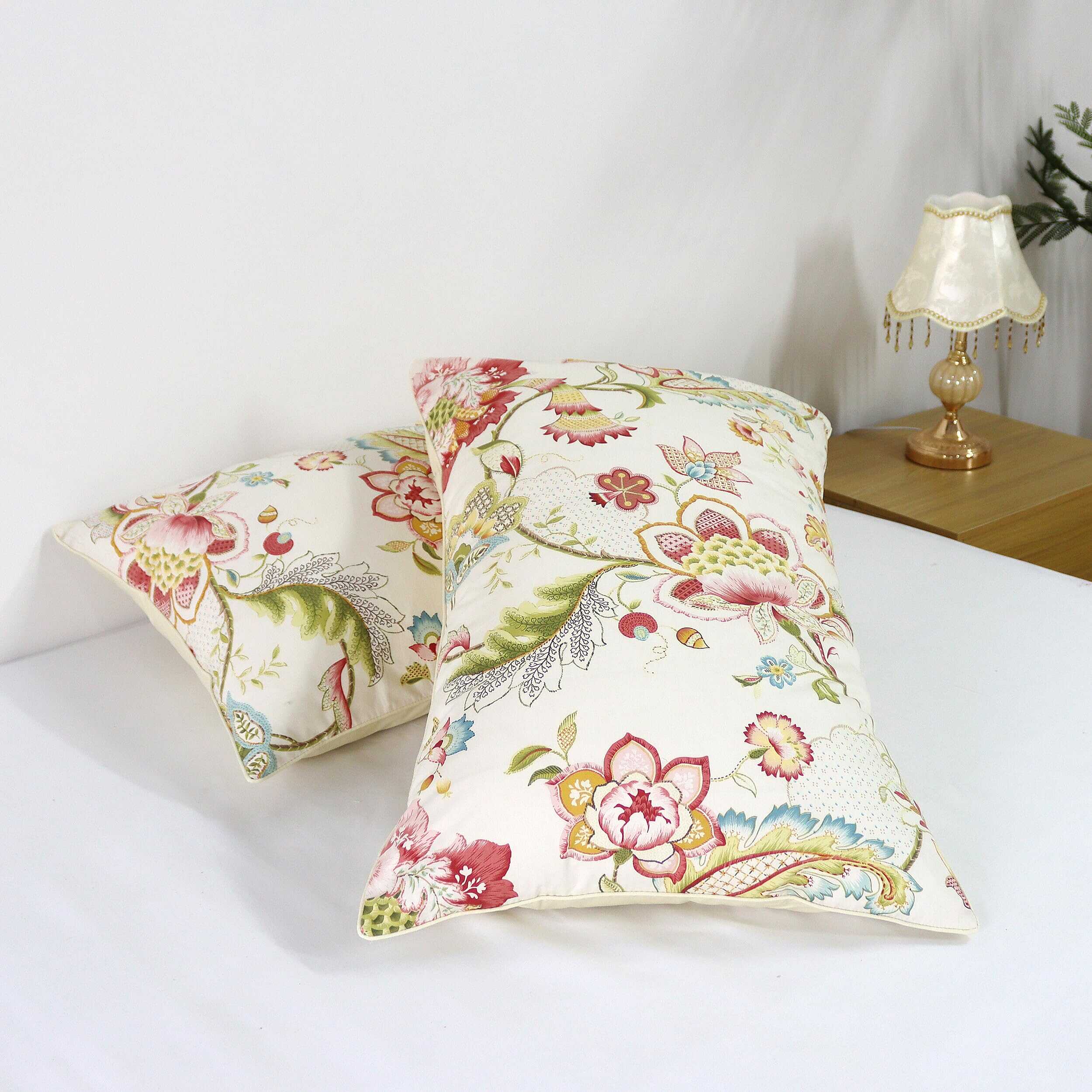 Softta Vintage Bohemia Damask Floral Funda de Almohada