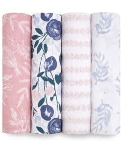 Paquete de 4 Mantas de Muselina para Bebés, Envoltura de