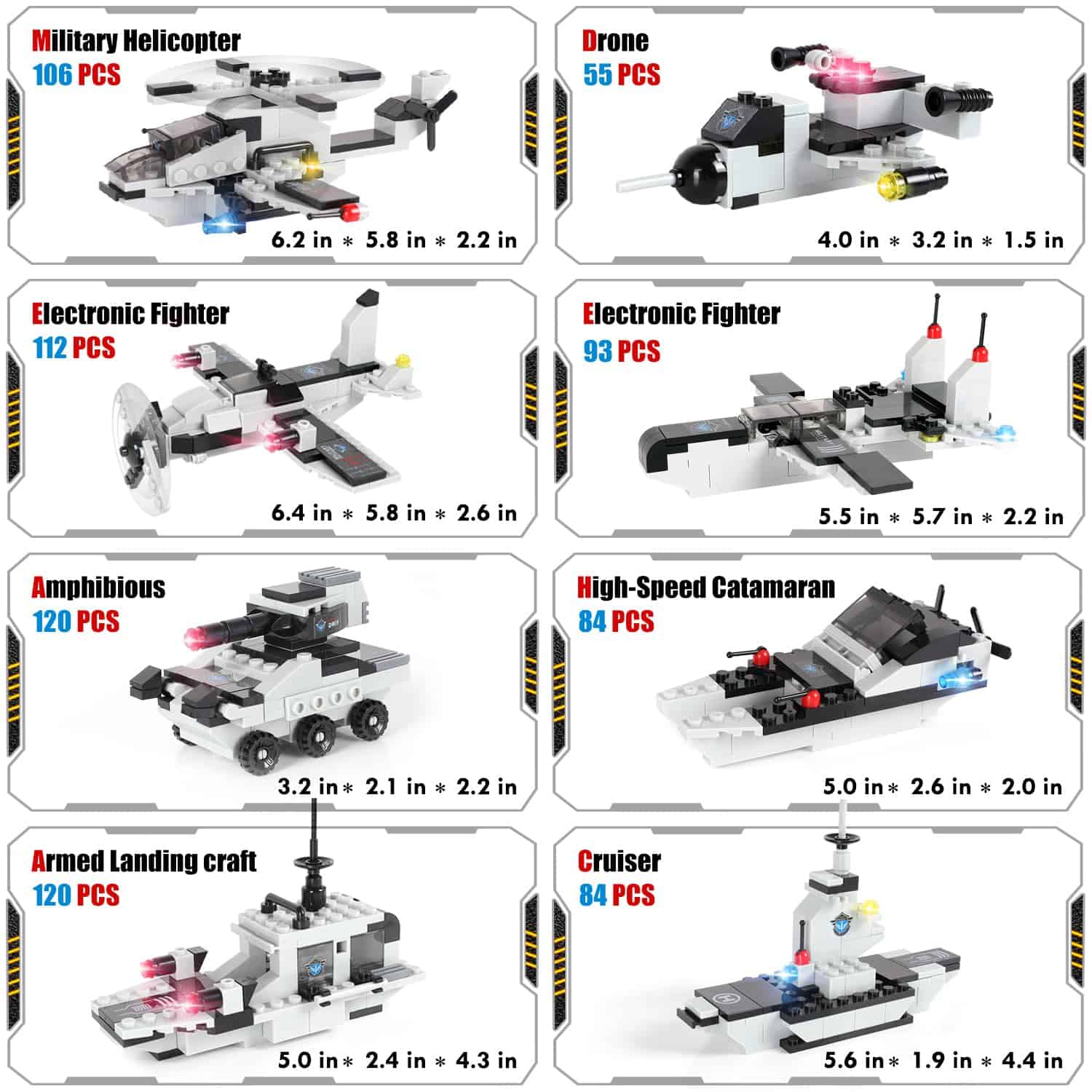 Set de bloques de construcción de portaaviones, juegos de - Imagen 4