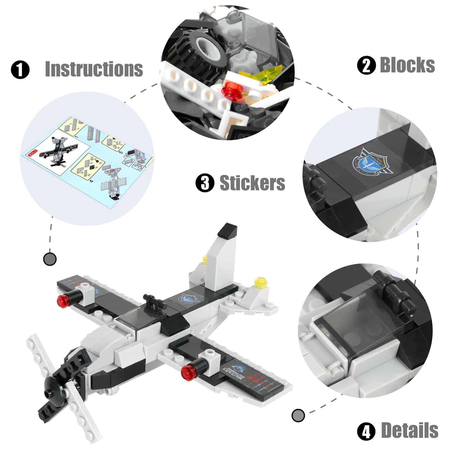 Set de bloques de construcción de portaaviones, juegos de - Imagen 9