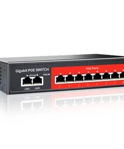 Switch PoE Gigabit de 8 Puertos con 2 Puertos Uplink