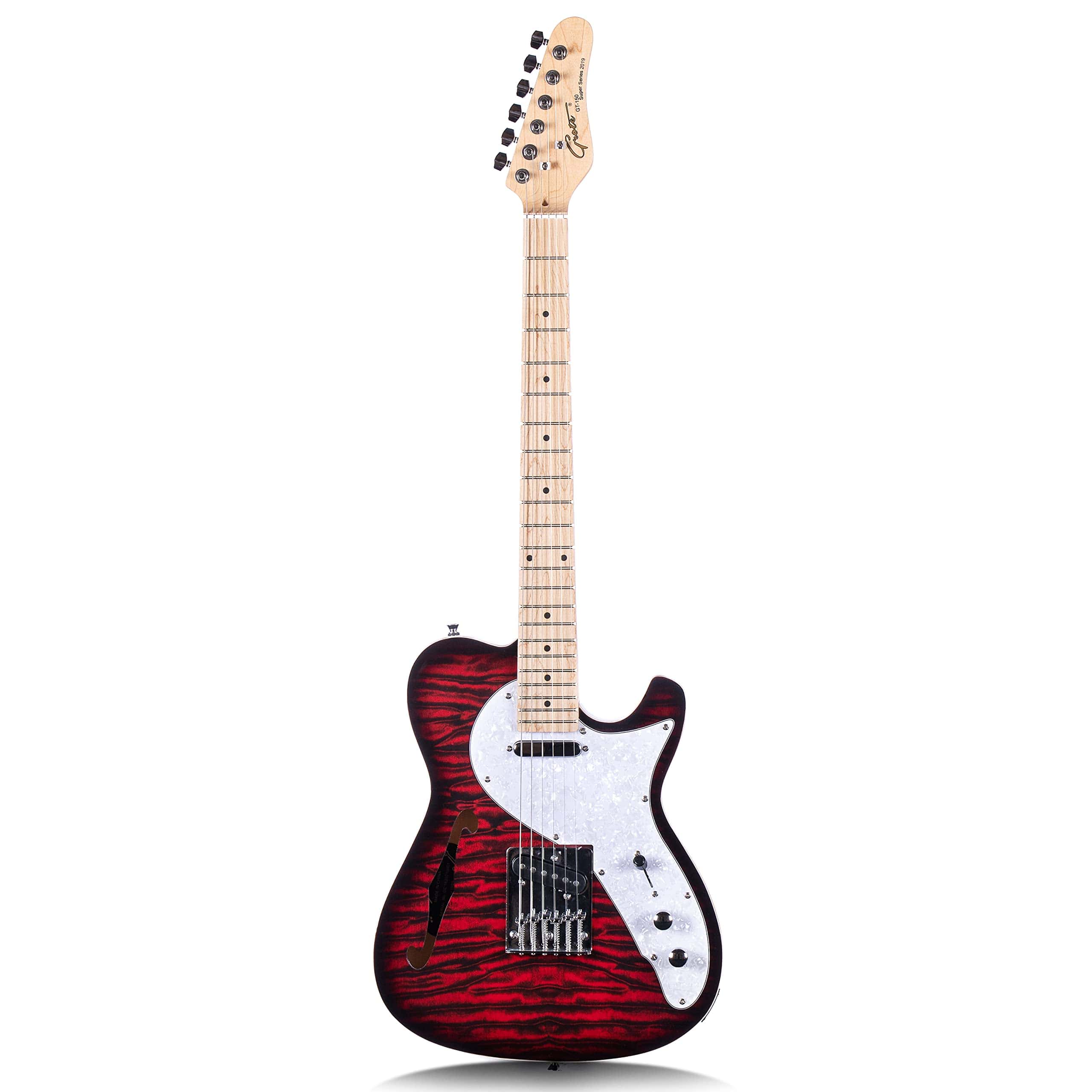 Guitarra Eléctrica Semi-Hollow Body Tele Style con Orificio