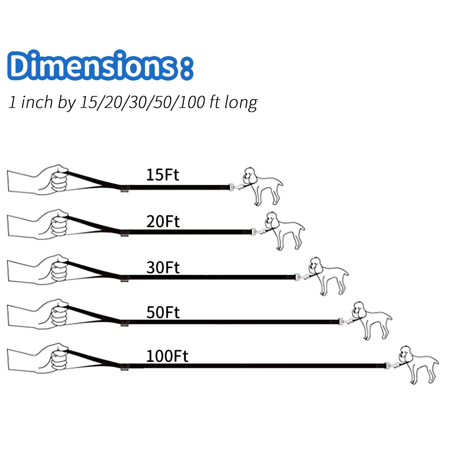 Correa larga para perros HIKISS para entrenamiento de - Imagen 7