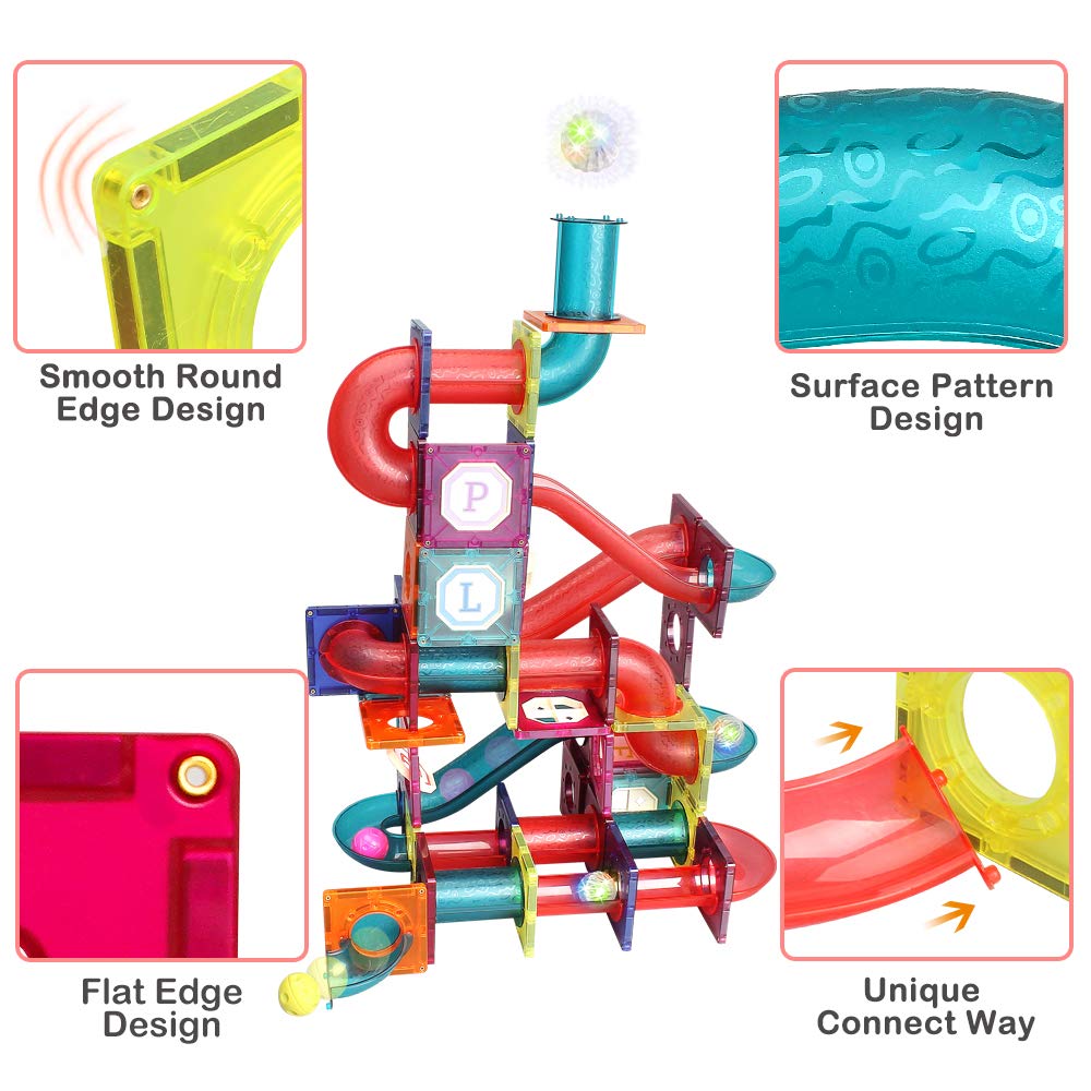 Bloques Magnéticos de Tubo de 125 Piezas para Niños, - Imagen 4