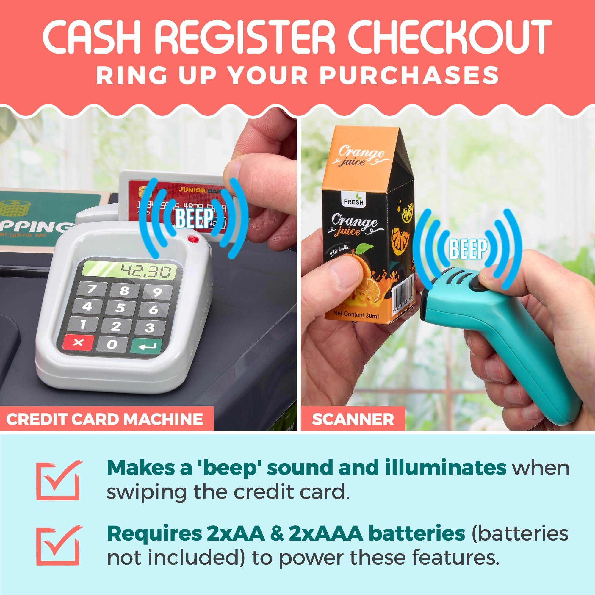 Set de Supermercado para Niños con Escáner - Juego de - Imagen 5