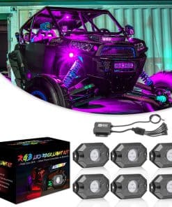 Kits de Luces LED para Roca RGB, Niwaker 6 pods RGB Luz LED