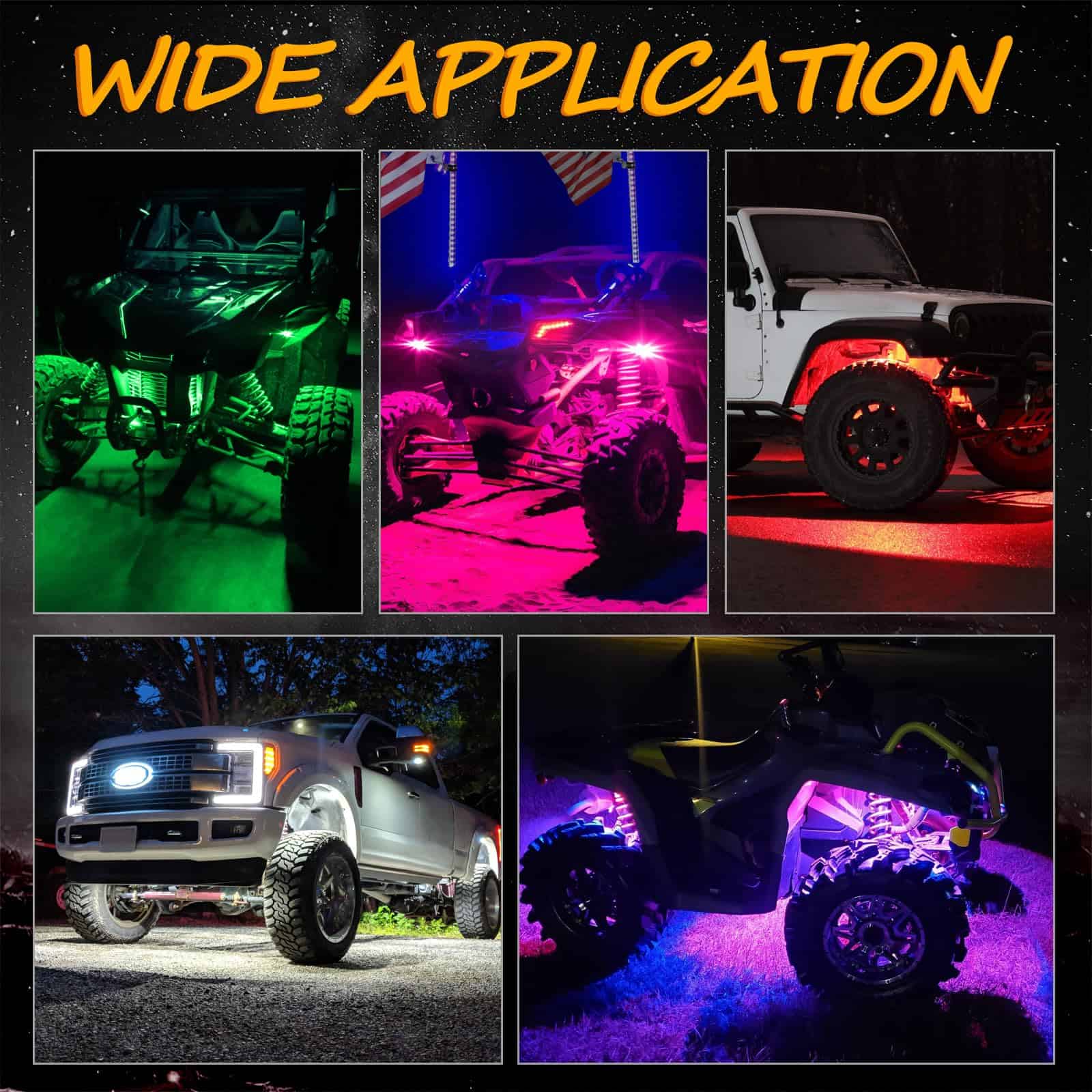 Kits de Luces LED para Roca RGB, Niwaker 6 pods RGB Luz LED - Imagen 9