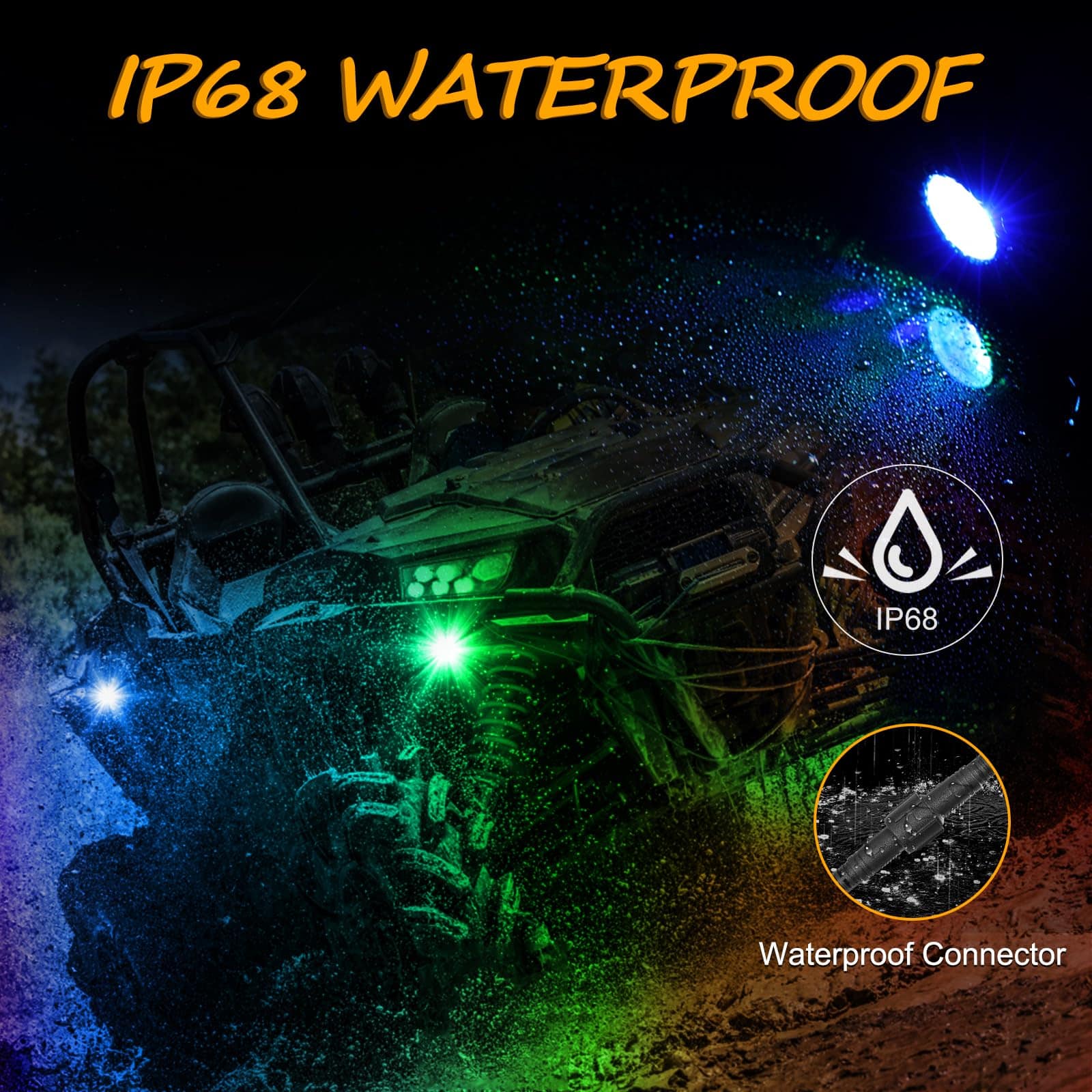 Kits de Luces LED para Roca RGB, Niwaker 6 pods RGB Luz LED - Imagen 6