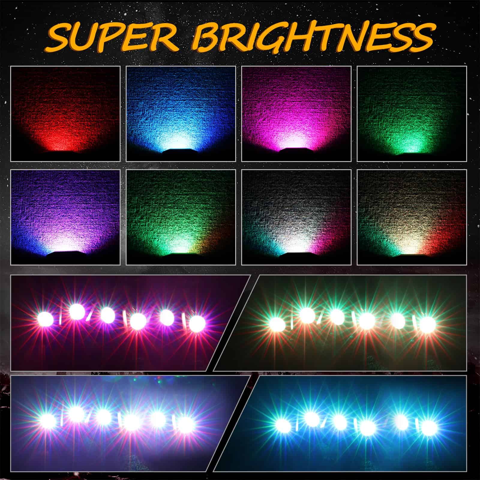 Kits de Luces LED para Roca RGB, Niwaker 6 pods RGB Luz LED - Imagen 5
