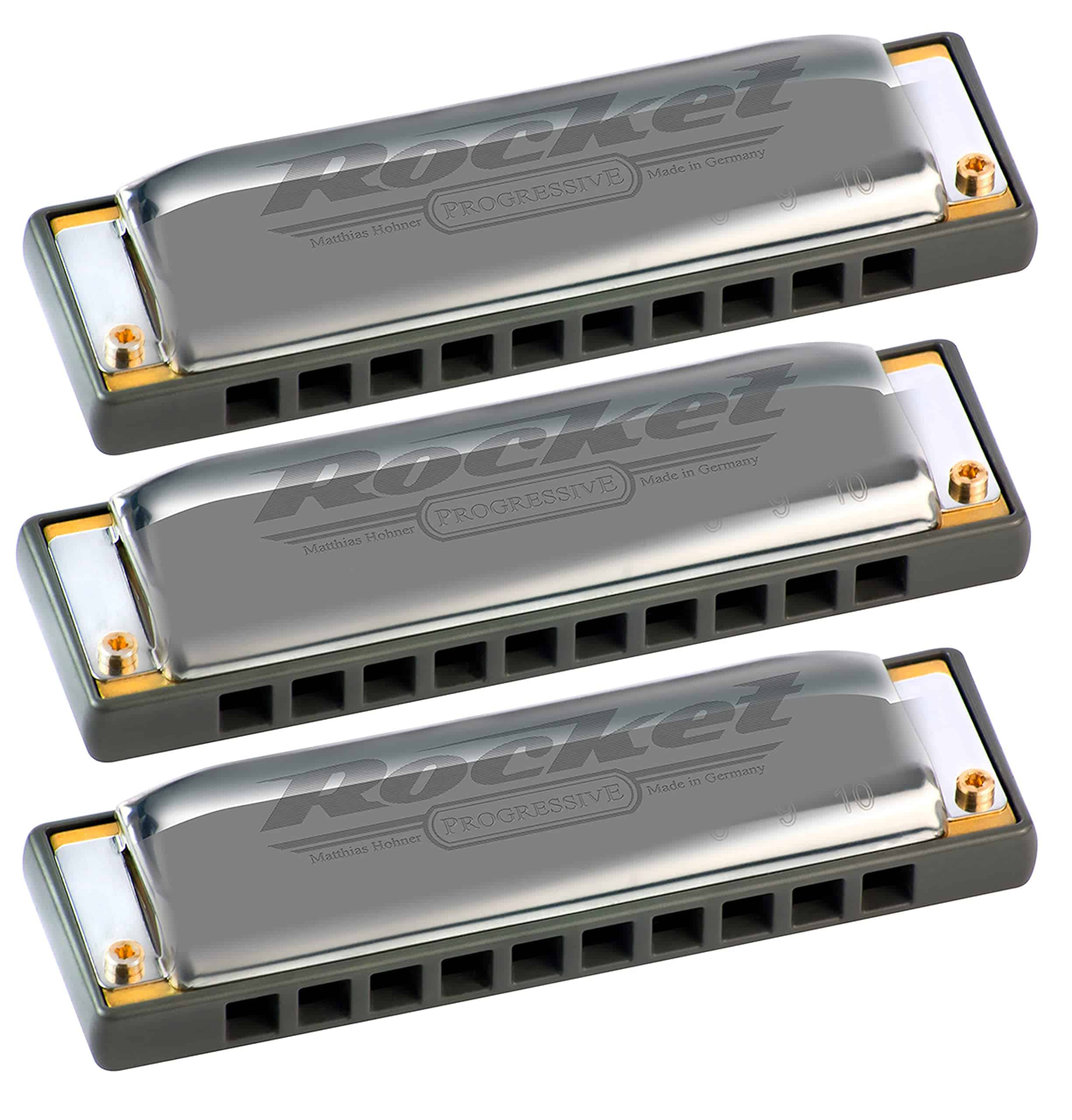 Hohner M2013 Rocket Armónica, paquete de 3