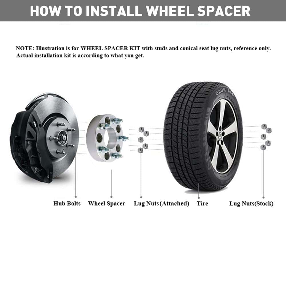 DCVAMOUS 4PC 5x4.75 a 5x5 Adaptadores de Rueda 2 Pulgadas - Imagen 4